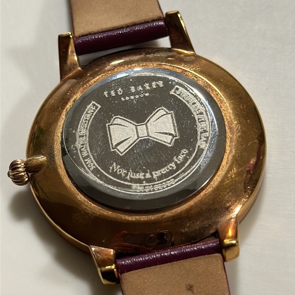 Ted Baker London analog Women's Quartz Watch - Rose Print Dial Leather - Picture 9 of 9